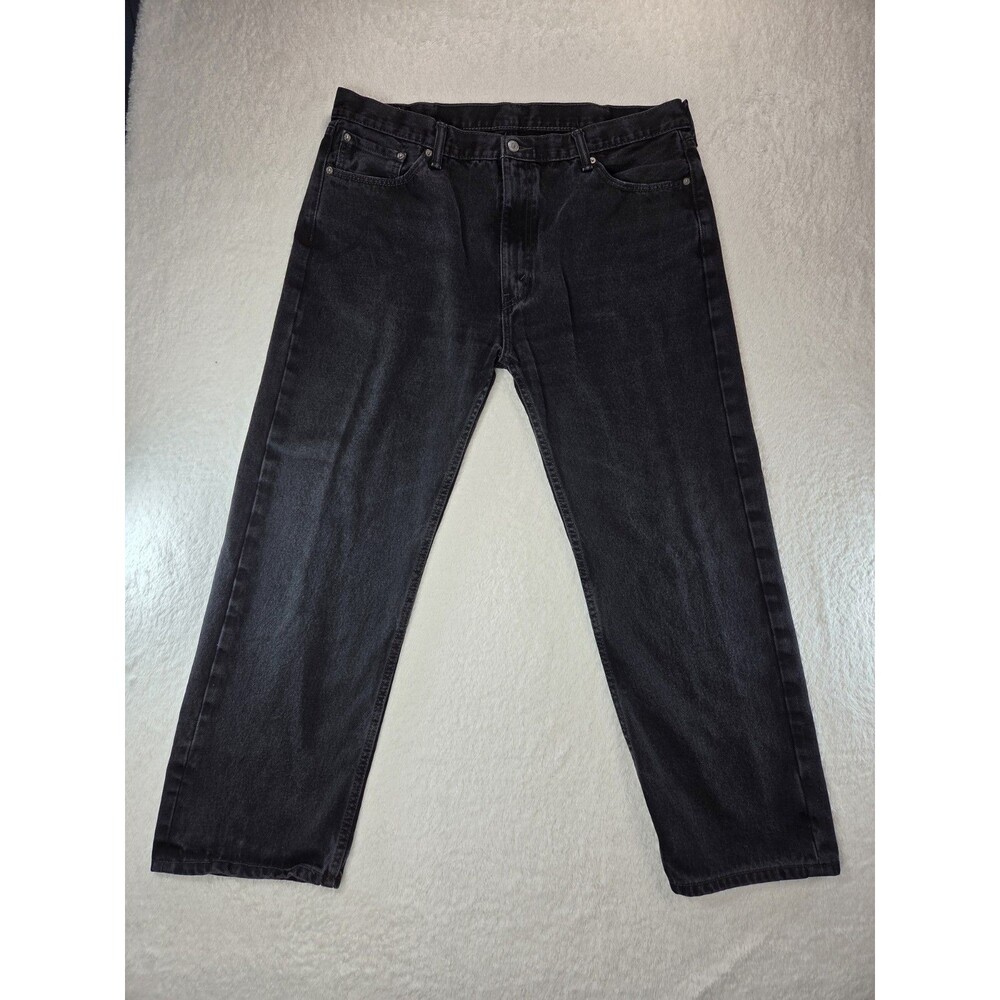 Levi’s 505 Regular Fit Black Jeans Men's 42x30 Straight Leg Denim Workwear